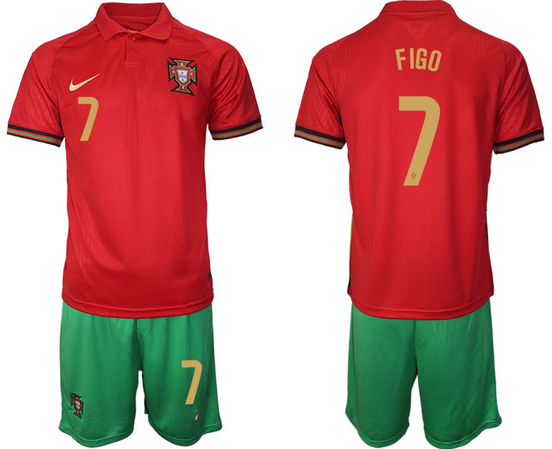 Men 2020-2021 European Cup Portugal home red #7 Nike Soccer Jersey->portugal jersey->Soccer Country Jersey